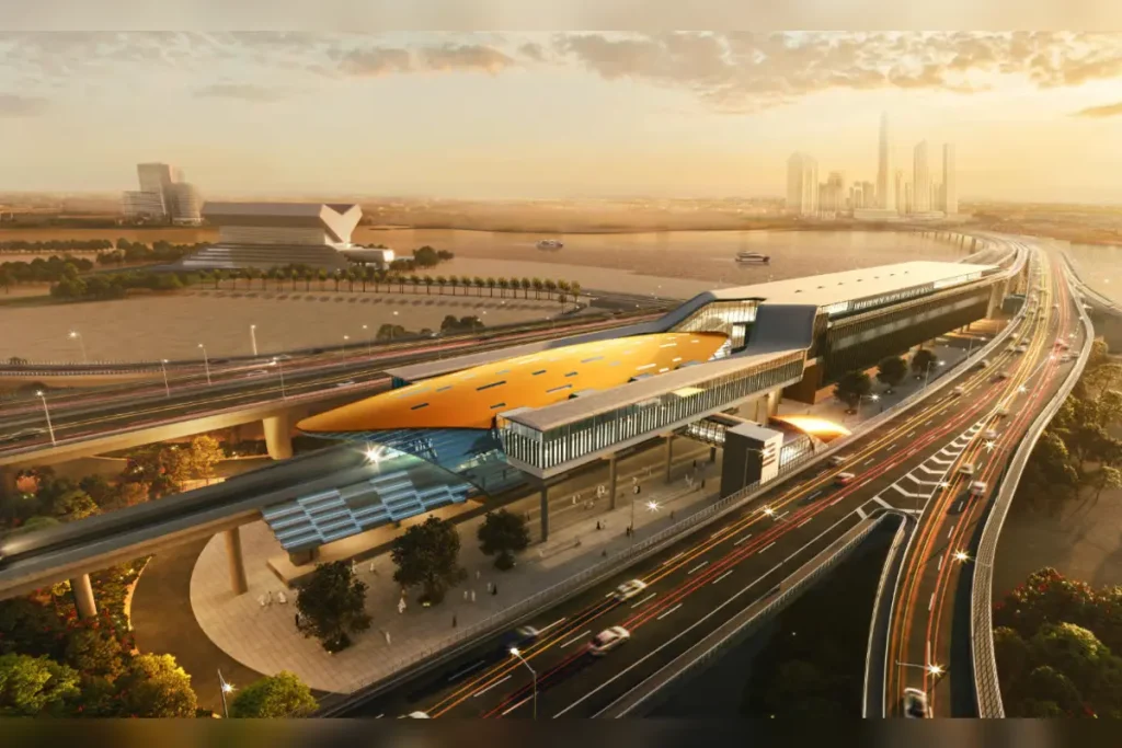Futuristic Design of Blue line Metro Dubai